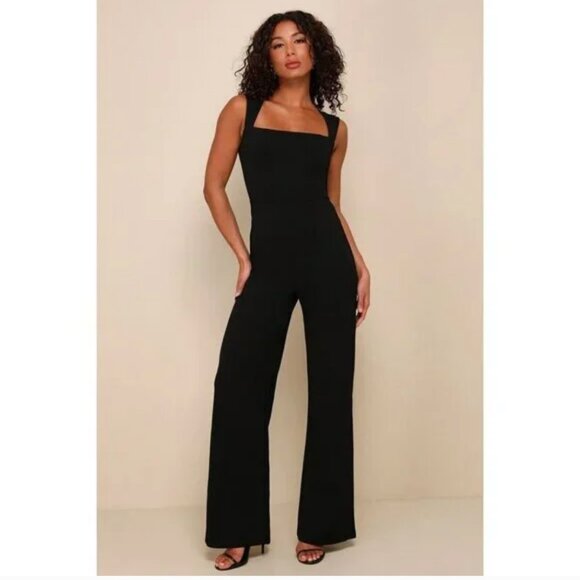 Lulus Enticing Endeavors Black Jumpsuit - Picture 1 of 12